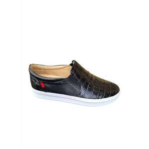 NEW MARC JOSEPH women's jamie luxury sneaker in black croco
